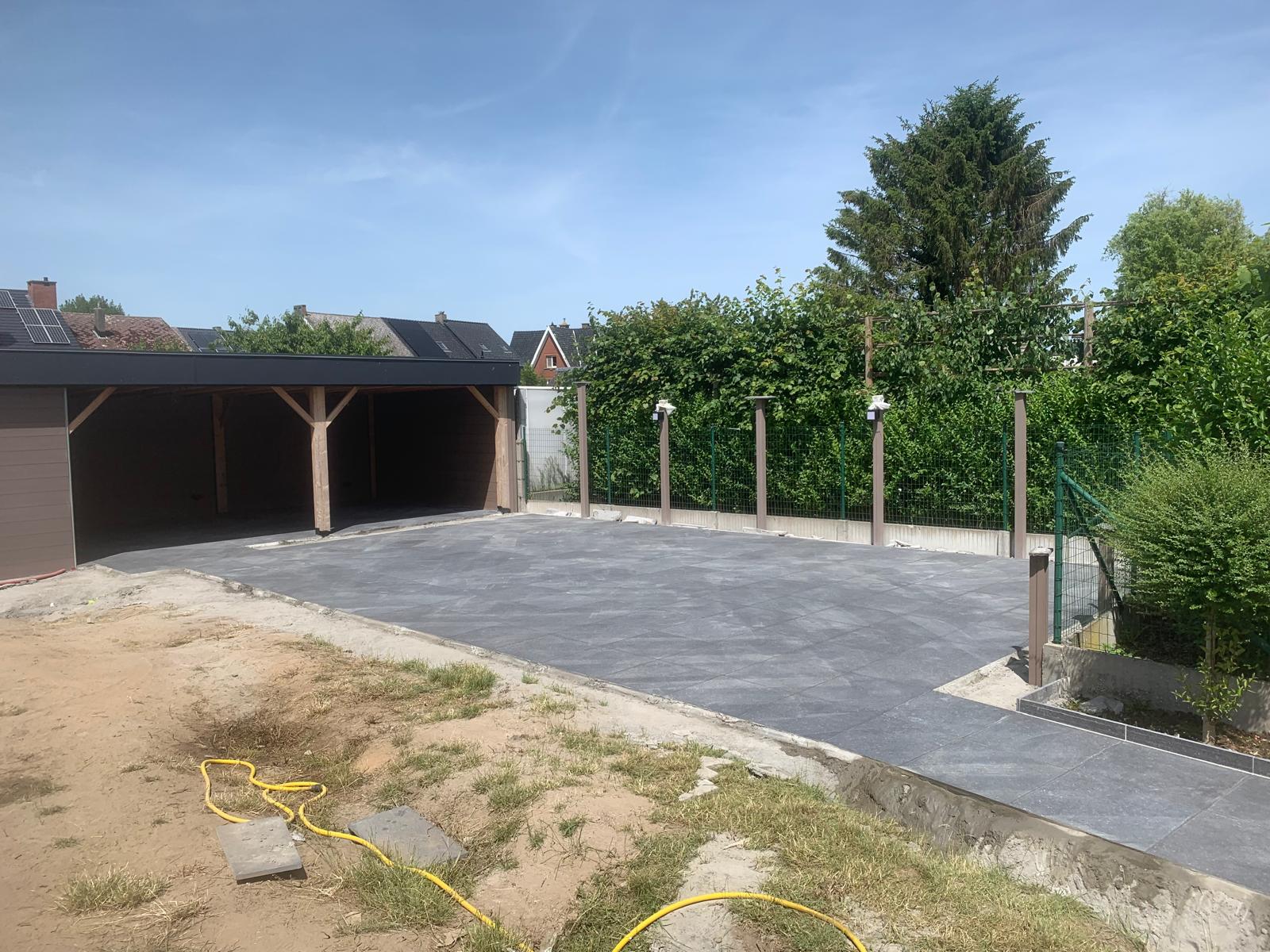 Herzele - Terras met gedeeltelijke overkapping